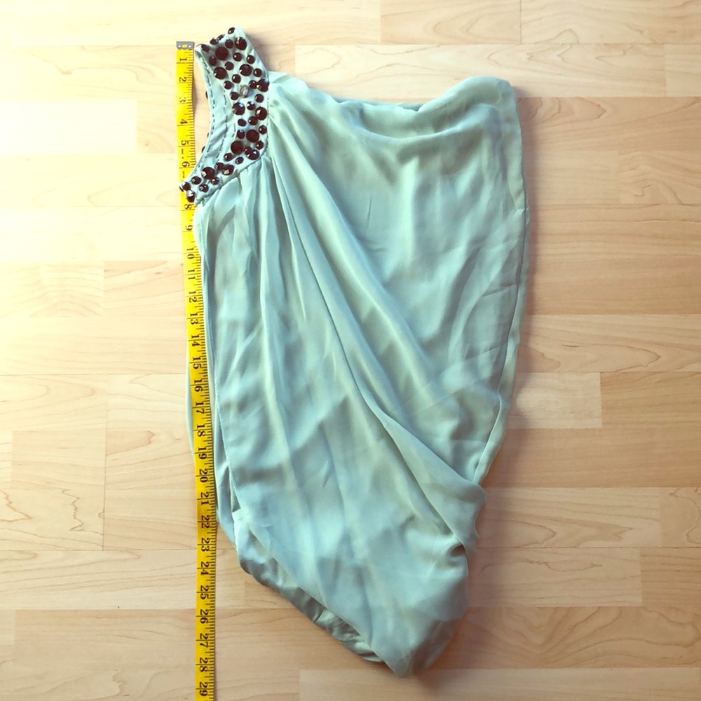 LAST CALL! 
Mint green one shoulder mini dress